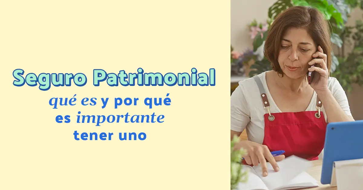 mujer con seguro patrimonial